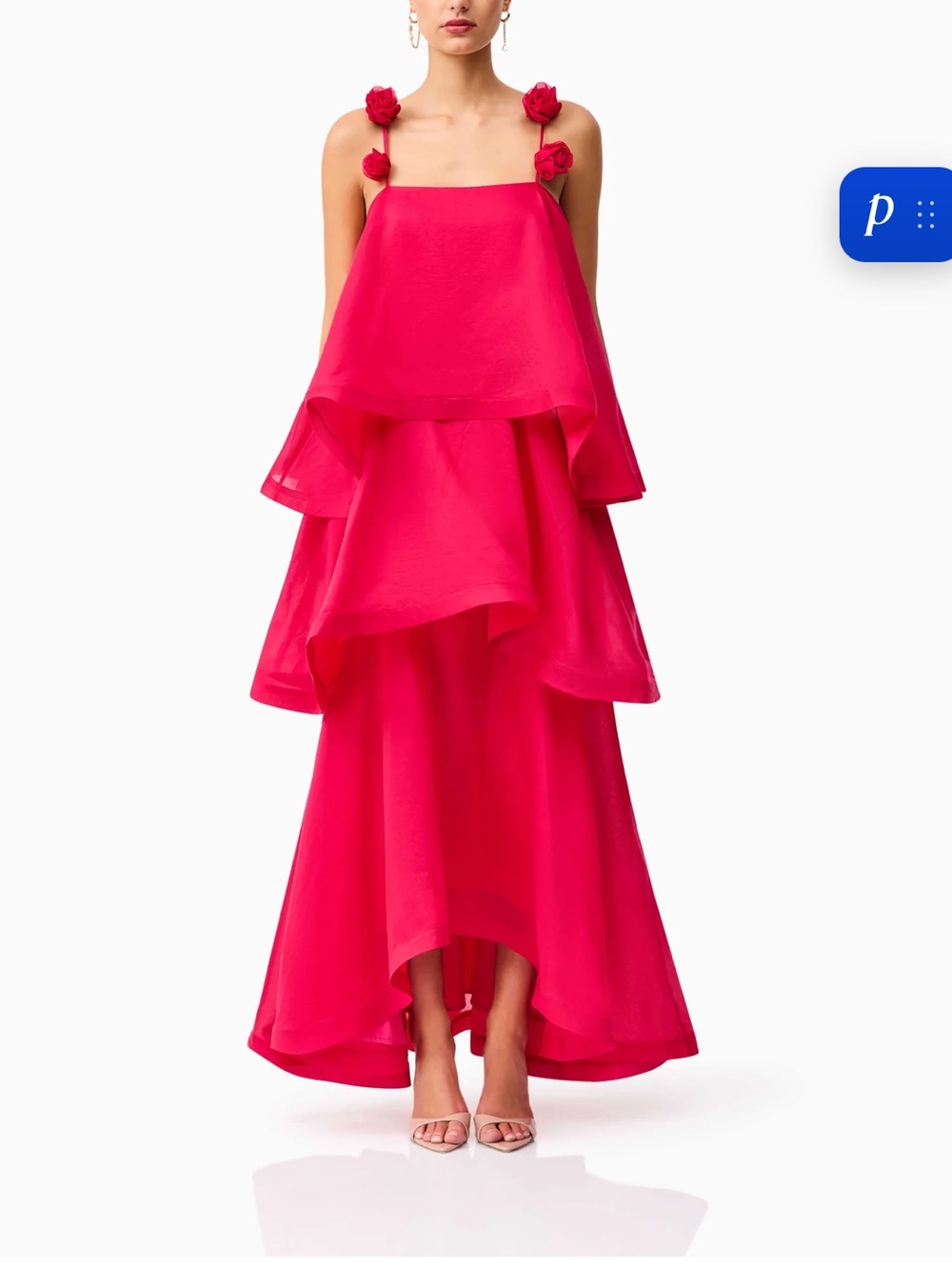 Elliatt Pink Thalia Tiered Gown NWT XXS